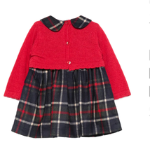 Load image into Gallery viewer, PATACHOU peter-pan collar plaid dress
