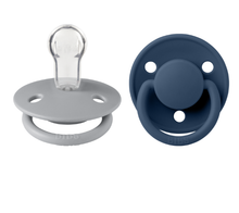 Load image into Gallery viewer, Bibs De Lux 2 Pack Silicone Onesize Cloud/Steel Blue
