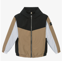 Load image into Gallery viewer, HUGO BOSS Boys Tricolour Hooded Windreaker
