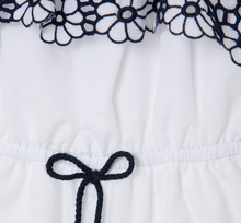 Load image into Gallery viewer, PATACHOU Navy Blue embroidered voile jumpsuit
