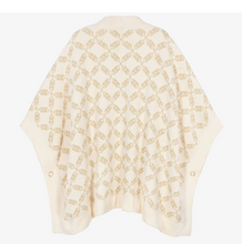 Load image into Gallery viewer, MICHAEL KORS Girls Ivory MK Empire Logo Zip-Up Cape
