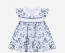 Load image into Gallery viewer, PATACHOU Navy Blue dress with large print
