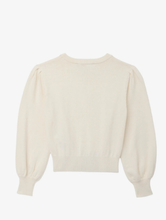 Load image into Gallery viewer, KARL LAGERFELD bead-embellished puff-sleeve sweater
