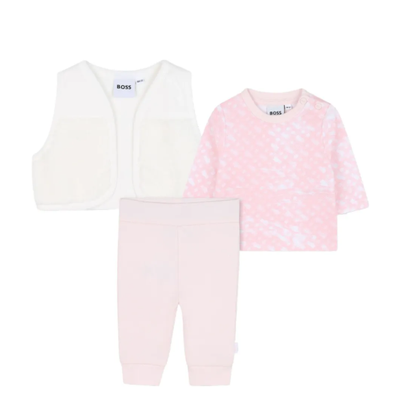HUGO BOSS fleece printed top and joggers set
