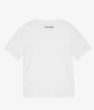 Load image into Gallery viewer, KARL LAGERFELD Girls White Organic Cotton T-Shirt
