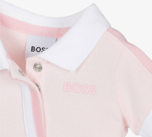 Load image into Gallery viewer, HUGO BOSS Girls Pink Cotton Polo Shirt Dress
