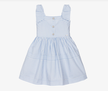 Load image into Gallery viewer, PATACHOU Girls Blue &amp; White Stripe Cotton Poplin Dress
