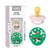 Load image into Gallery viewer, Bibs Studio Colour 2pack Polka Latex S1 Petal/Cactus
