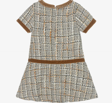 Load image into Gallery viewer, PATACHOU Girls Grey &amp; Gold Tweed Dress
