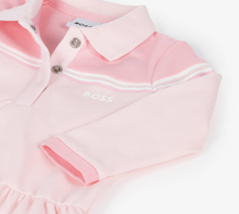 Load image into Gallery viewer, HUGO BOSS Girls Pink Cotton Polo Shirt Dress
