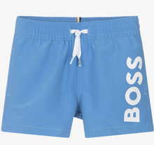 Load image into Gallery viewer, HUGO BOSS Boys Blue Swim Shorts
