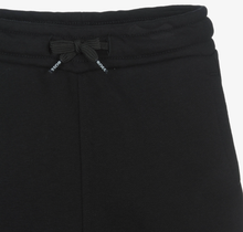 Load image into Gallery viewer, BOSS Boys Black Cotton Jersey Shorts with Patch Logo
