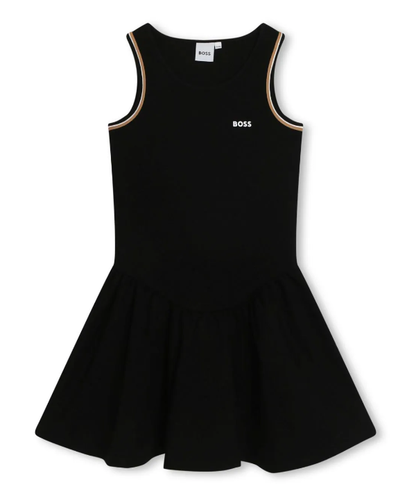 HUGO BOSS logo-print A-line minidress