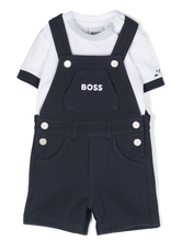 Load image into Gallery viewer, HUGO BOSS Logo-print dungarees set
