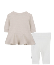 Load image into Gallery viewer, HUGO BOSS peplum top and ribbed leggings set
