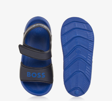 Load image into Gallery viewer, HUGO BOSS Boys Blue Velcro Sandals
