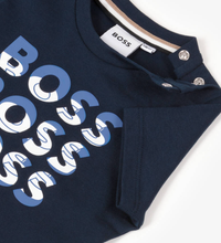 Load image into Gallery viewer, HUGO BOSS Baby Boys Navy Blue Cotton T-Shirt
