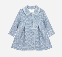 Load image into Gallery viewer, PATACHOU Indigo Blue tweed coat
