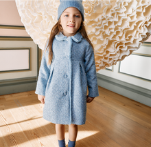 Load image into Gallery viewer, PATACHOU Indigo Blue tweed coat
