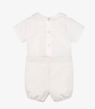 Load image into Gallery viewer, PAZ RODRIGUEZ Baby Boys Ivory Cotton Buster Suit
