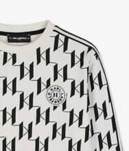 Load image into Gallery viewer, KARL LAGERFELD monogram-print logo-patch sweatshirt
