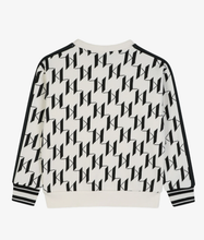 Load image into Gallery viewer, KARL LAGERFELD monogram-print logo-patch sweatshirt
