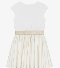 Load image into Gallery viewer, KARL LAGERFELD KIDS Girls White &amp; Ivory Voile Dress
