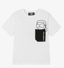 Load image into Gallery viewer, KARL LAGERFELD Boys White Cotton Karl Ikonik T-Shirt
