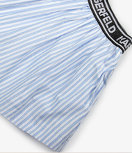 Load image into Gallery viewer, KARL LAGERFELD KIDS Girls Blue &amp; White Striped Cotton Skirt
