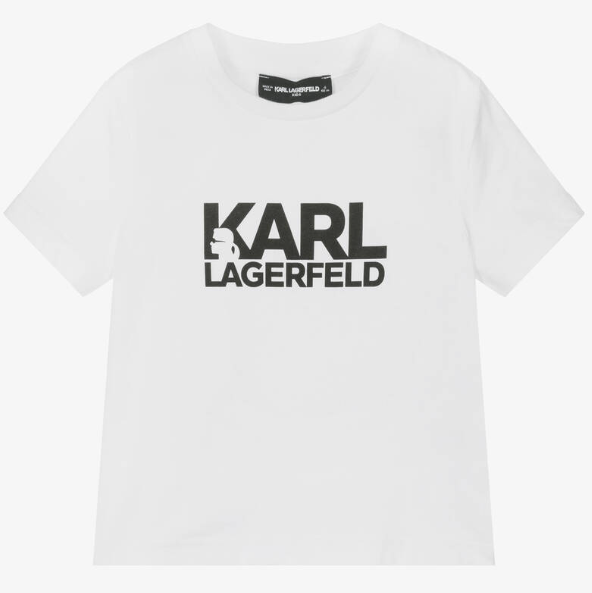 KARL LAGERFELD Boys White Cotton T-Shirt