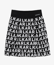 Load image into Gallery viewer, KARL LAGERFELD logo-intarsia pleated skirt
