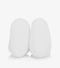 Load image into Gallery viewer, PAZ RODRIGUEZ White Cotton Knit Baby Booties
