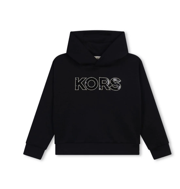 MICHAEL KORS sequinned-logo jersey hoodie