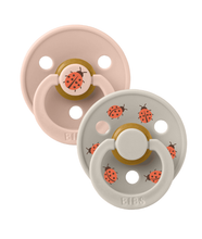 Load image into Gallery viewer, BIBS Pacifier Studio Colour 2 PACK Ladybug Latex size 1 Blush Mix
