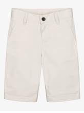 Load image into Gallery viewer, BOSS Boys Light Beige Cotton Twill Chino Shorts
