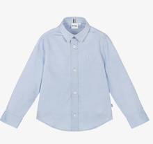 Load image into Gallery viewer, HUGO BOSS Boys Blue Oxford Cotton Shirt
