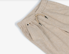 Load image into Gallery viewer, BOSS Boys Beige Linen Mix Drawstring Shorts
