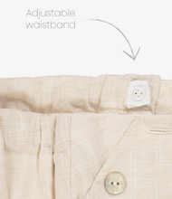 Load image into Gallery viewer, PAZ RODRIGUEZ Baby Boy Beige Cotton &amp; Linen Buster Suit Set
