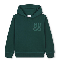 Load image into Gallery viewer, HUGO logo-print hoodie
