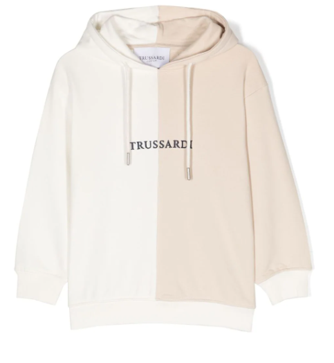 TRUSSARDI JUNIOR logo-print cotton hoodie