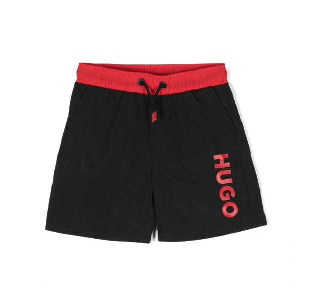 HUGO logo-print swim shorts