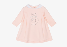 Load image into Gallery viewer, KARL LAGERFELD  Baby Girls Pink Cotton Dress with Choupette Motif
