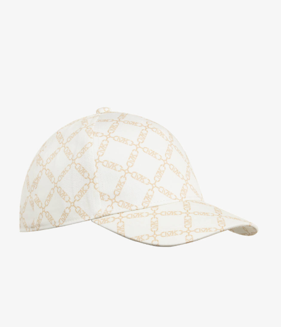 MICHAEL KORS Girls Ivory MK Empire Logo Cap