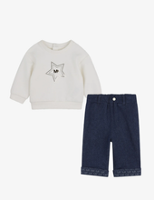 Load image into Gallery viewer, MICHAEL KORS logo-print star-motif trousers and sweatshirt
