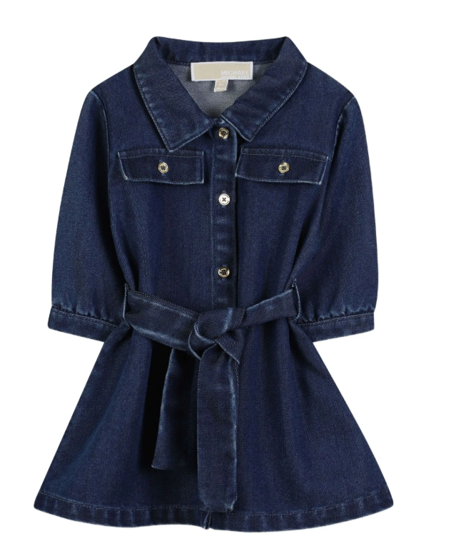 MICHAEL KORS belted denim dress