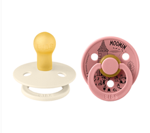 Load image into Gallery viewer, BIBS x Moomin Pacifier Colour Little My2 PACK Latex Size 1 Ivory / Dusty Pink
