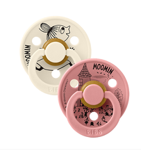 Load image into Gallery viewer, BIBS x Moomin Pacifier Colour Little My2 PACK Latex Size 1 Ivory / Dusty Pink
