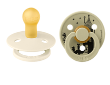 Load image into Gallery viewer, BIBS x Moomin Pacifier Colour Stinky 2 PACK Latex Size 1 Ivory/Khaki
