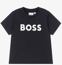 Load image into Gallery viewer, HUGO BOSS Baby Boys Navy Blue Cotton T-Shirt
