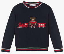 Load image into Gallery viewer, PATACHOU Boys Navy Blue Knitted Wool Jumper
